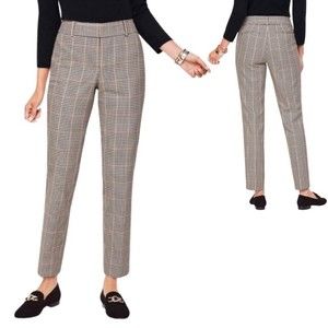 Talbots Hampshire Ankle Crop Dress Pants Classic Preppy Houndstooth 10p